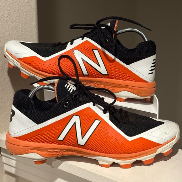 New Balance Baseball Cleats PL4040B4 Elements Black Orange Mens Size 12 - Picture 1 of 10